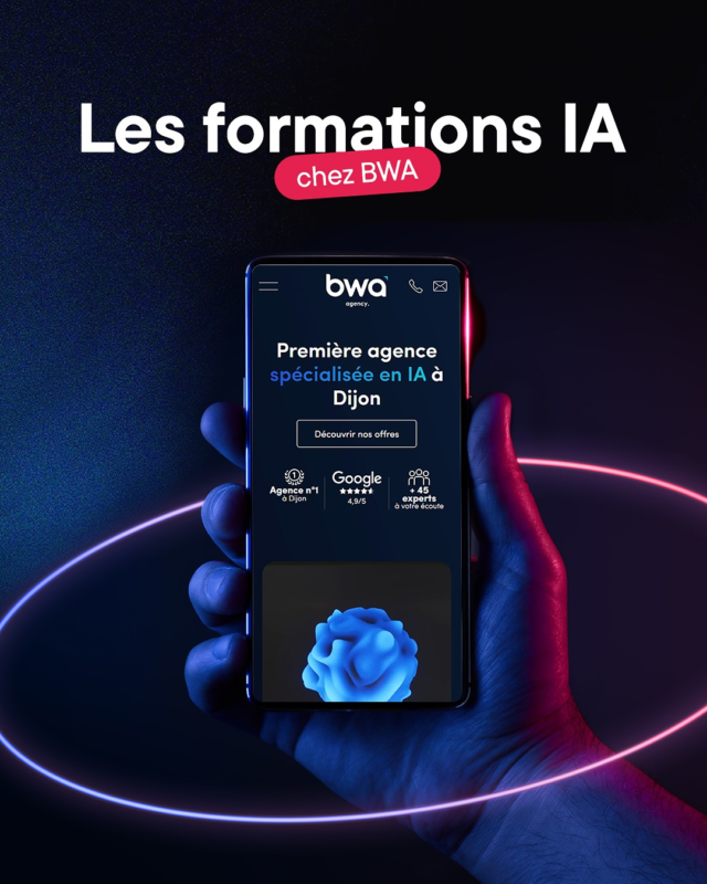 Envie de maîtriser l’IA ?

Chez BWA, nous proposons des formations pour tous les niveaux :

🧠 Comprendre l’IA générative : découvrez les bases et les applications concrètes

🎯 Formation sur mesure : intégrez l’IA dans vos processus métiers avec un accompagnement personnalisé

🛠️ Utilisation avancée de ChatGPT : automatisez vos tâches et gagnez en efficacité

📍 Formations disponibles à Dijon ou à distance.

👉 En savoir plus ? Direction notre site !

#formationIA #intelligenceartificielle #chatgpt #bwa #formationprofessionnelle #innovation